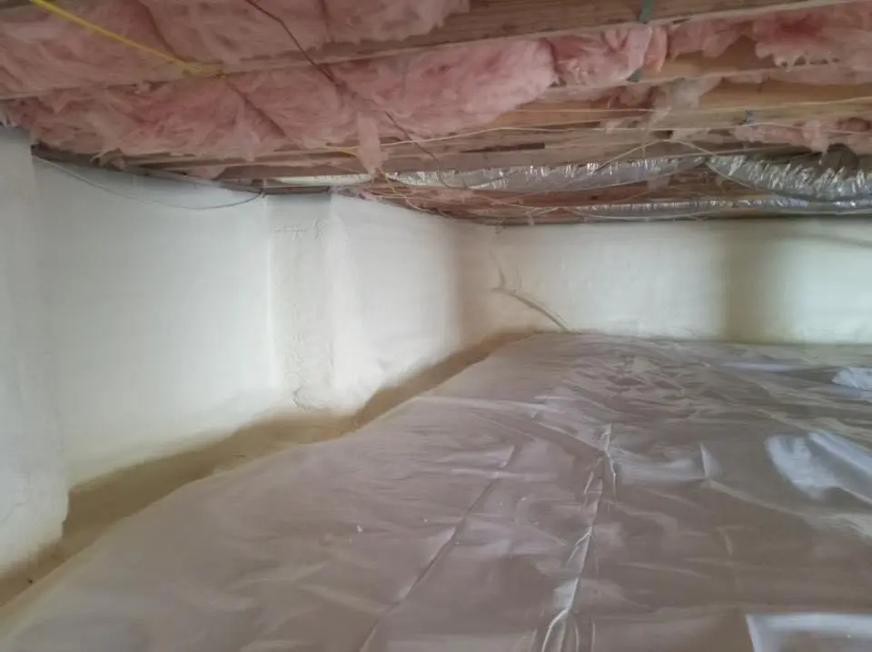 Crawl space encapsulation with closed-cell spray foam for Spray Foam Roofing in East Buffalo